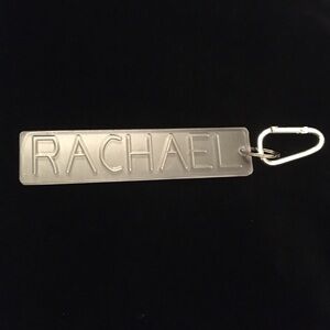 RACHAEL Thick Plastic Keychain